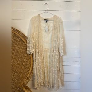 NWT Ivory Lace Kimono
